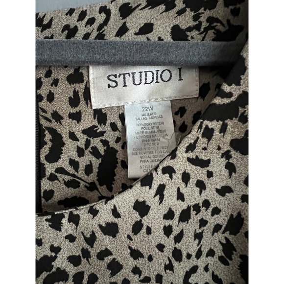 Vintage Plus Size Cheetah Print Dress - Picture 2 of 3
